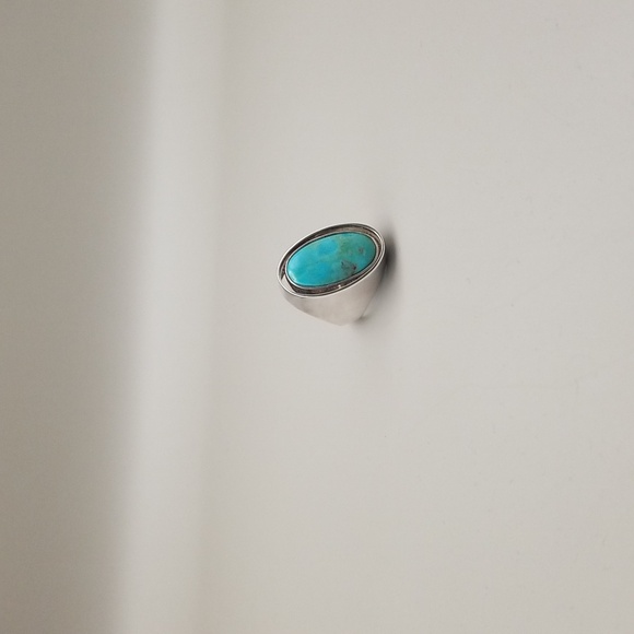 Turquoise and Lapis Flip Ring in sterling silver. - Picture 1 of 5